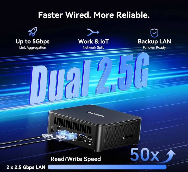 Mini PC GEEKOM X14 MAX 32 GB DDR5, 500 GB SSD, cheklangan seriya 5 Mini PC GEEKOM X14 MAX 32 GB DDR5, 500 GB SSD, cheklangan seriya 5