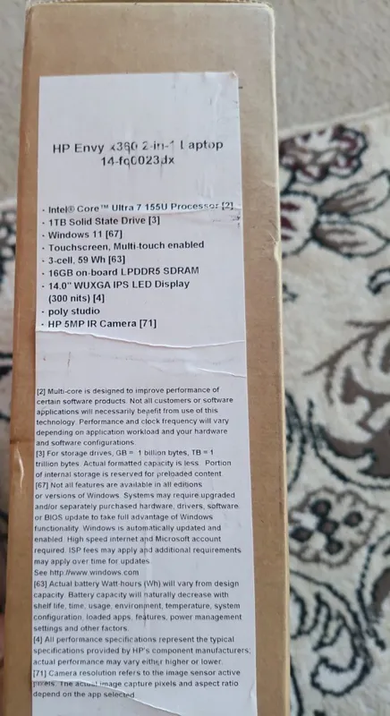 Продаётся ноутбук HP ENVY X360 5