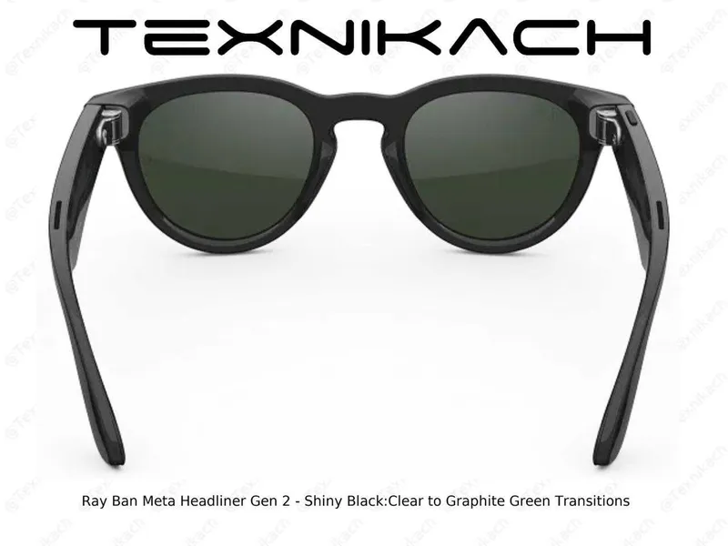 Ray Ban Meta Headliner Gen 2 - Shiny Black/Clear to Graphite Green — фото 1