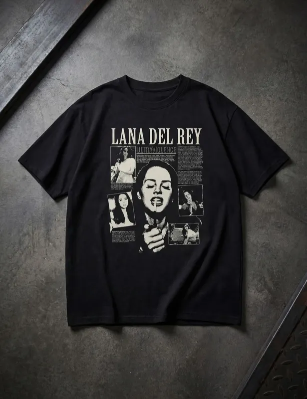 LANA DEL REY rasmi tushirilgan futbolkalar 1 LANA DEL REY rasmi tushirilgan futbolkalar 1
