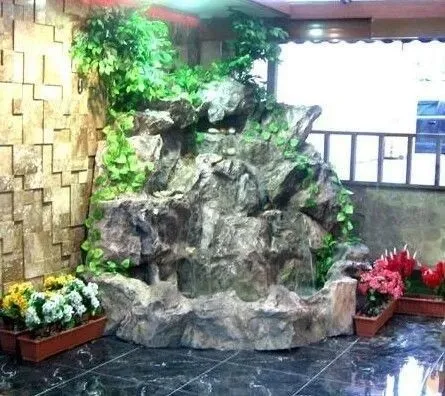 Водопад из искуственный камнями 6