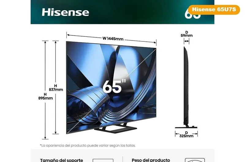 Mini LED Hisense 65U7S 144 Гц 65″ 4K — игровой ТВ, новый 2 Mini LED Hisense 65U7S 144 Гц 65″ 4K — игровой ТВ, новый 2