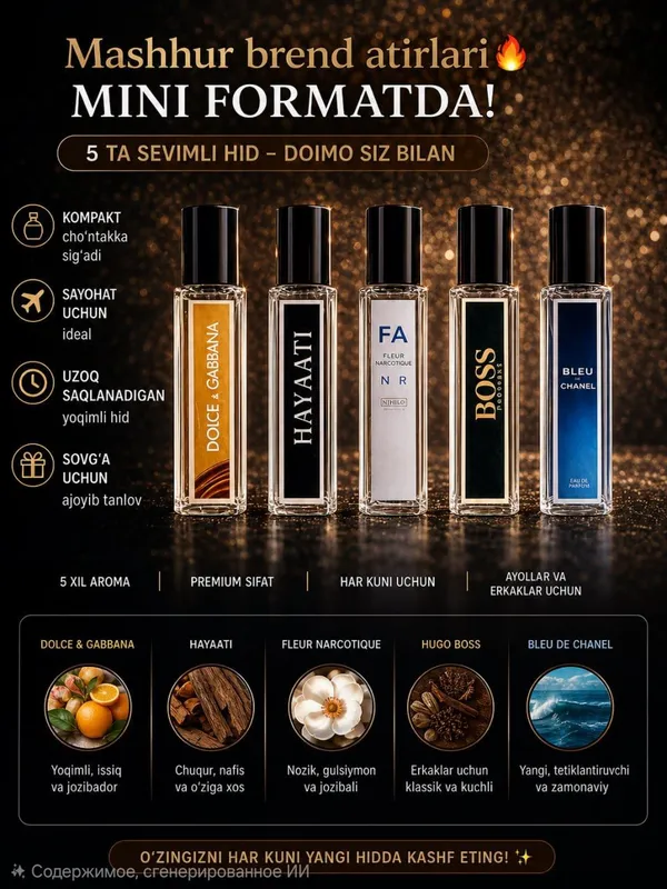 Erkaklar uchun mini atirlar to‘plami 10ml — фото 1