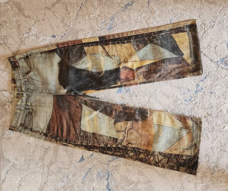Эксклюзивные джинсы в стиле пэчворк (Patchwork) / винтаж — унисекс 3 Эксклюзивные джинсы в стиле пэчворк (Patchwork) / винтаж — унисекс 3