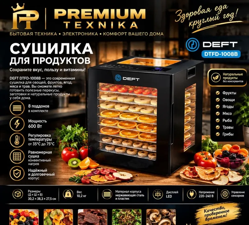 DEFT DTFD-1008B oziq-ovqat quritgichi DEFT DTFD-1008B oziq-ovqat quritgichi
