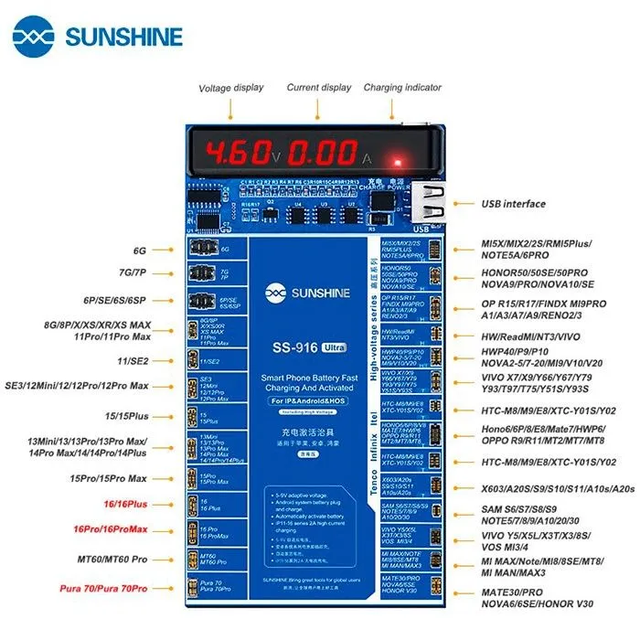 Устройство активации зарядки SUNSHINE SS-916 ultra V2.0 для iPhone 6–1 — фото 2