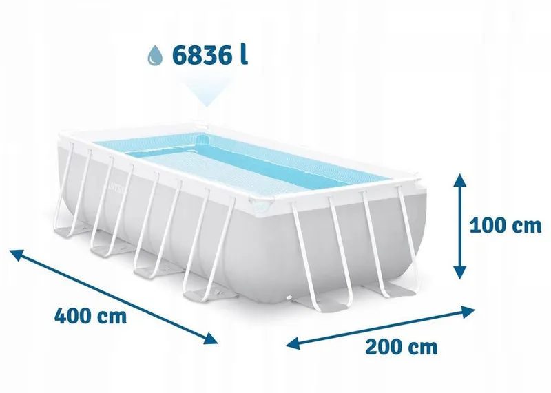 Каркасный бассейн INTEX 400x200x100 Karkasniy basseyn Stoyka basseyn