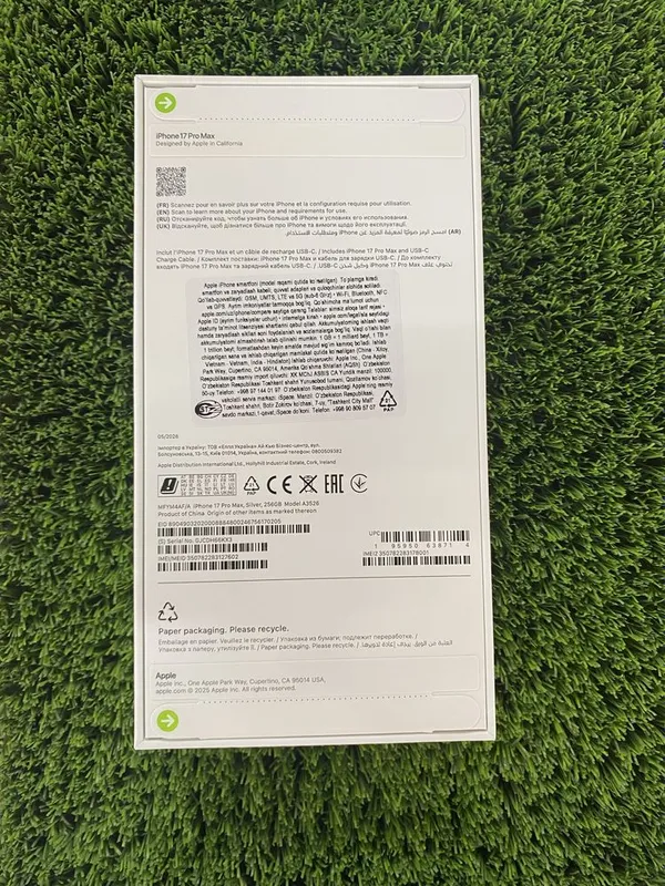 iPhone 17 Pro Max 256GB + UZIMEI и Гарантия 1 год! Silver,Blue,Orange 5 iPhone 17 Pro Max 256GB + UZIMEI и Гарантия 1 год! Silver,Blue,Orange 5