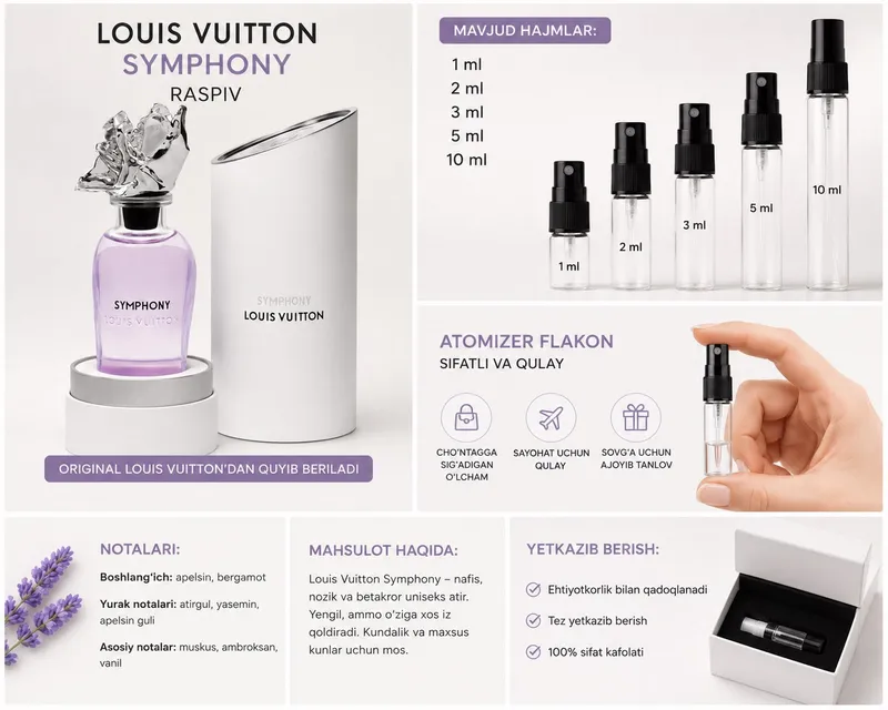 LV Symphony Dubai Lux Raspiv 3/5/10/15 ml LV Symphony Dubai Lux Raspiv 3/5/10/15 ml