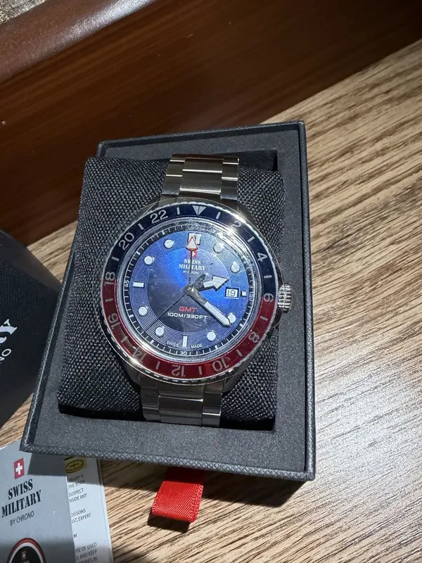 Оригинальные швейцарские часы Swiss Military GMT (Swiss Made). 3