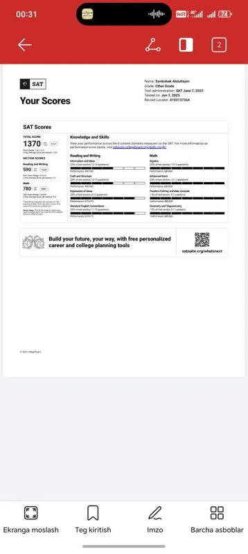 Matematika va SAT Math bo'yicha repetitor |Offline 3