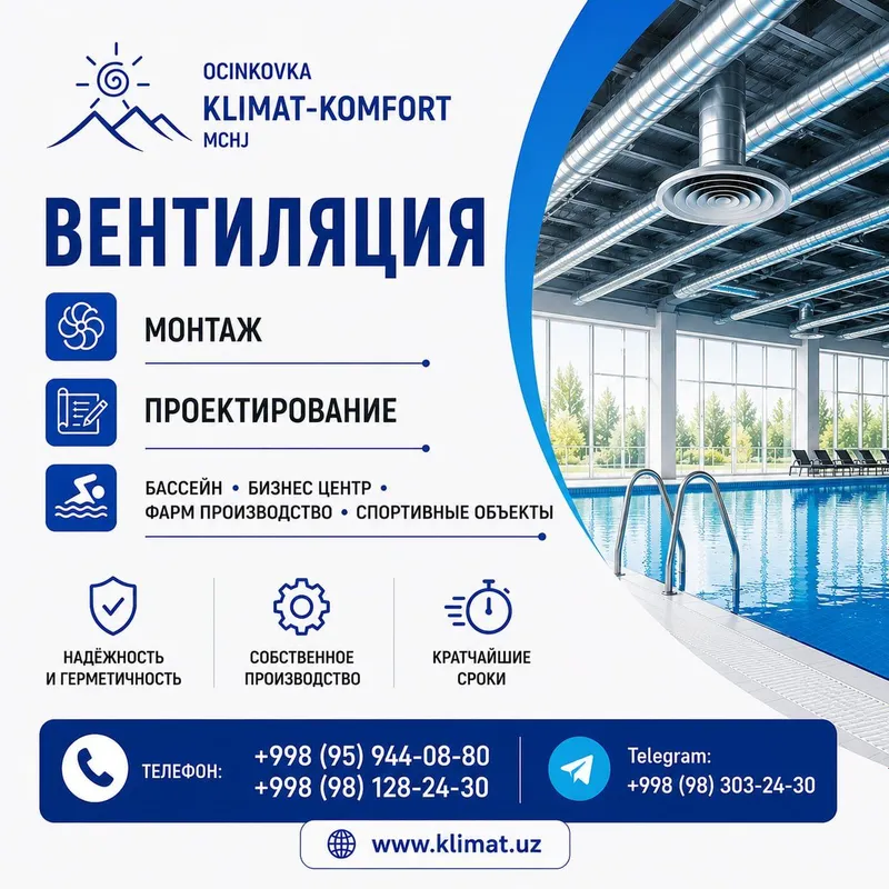 Klimat Komfort o‘z xizmatlarini taklif qiladi 1