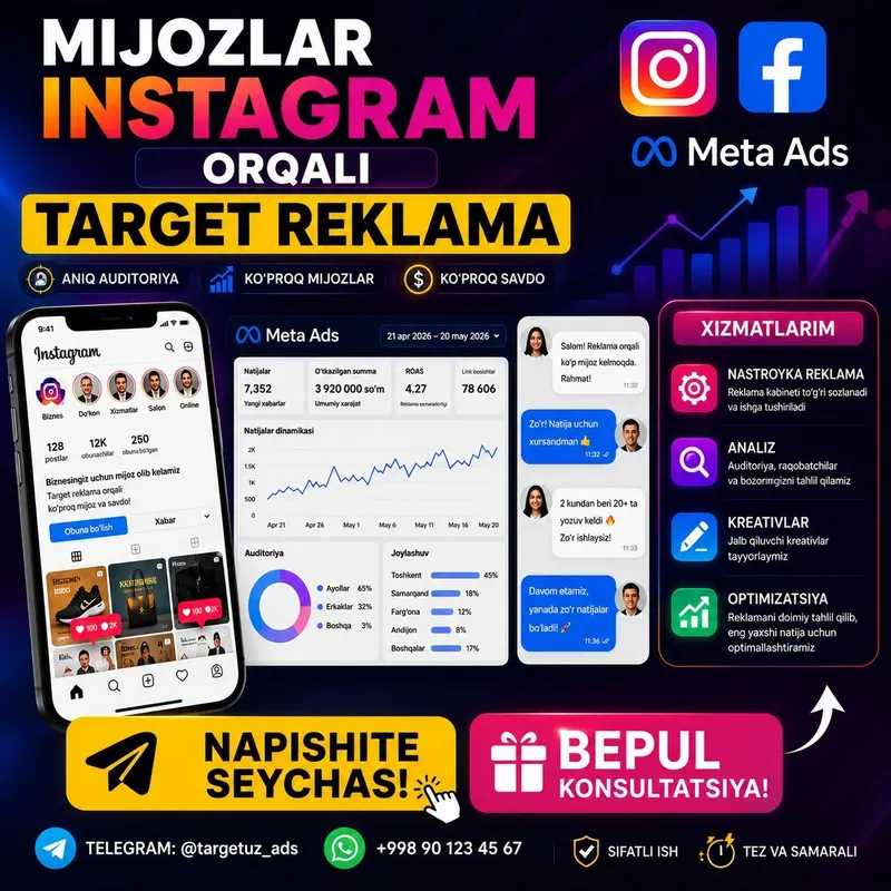 Targetli reklama — biznesingizga ko'proq mijozlar. Таргетированная рек — фото 2
