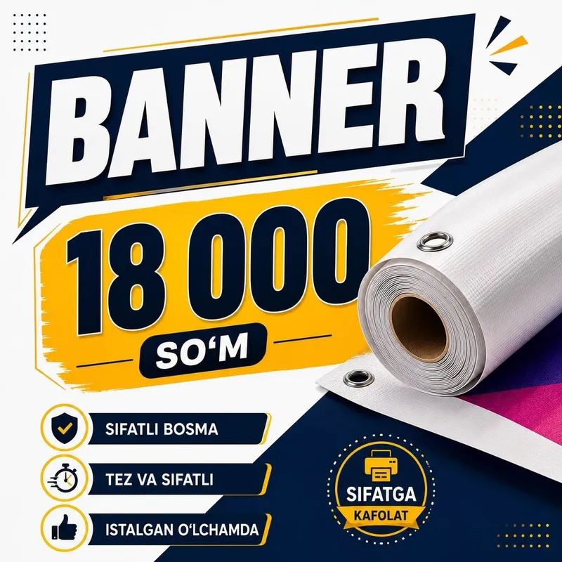 Banner chiqarish. Изготовление баннеров 1