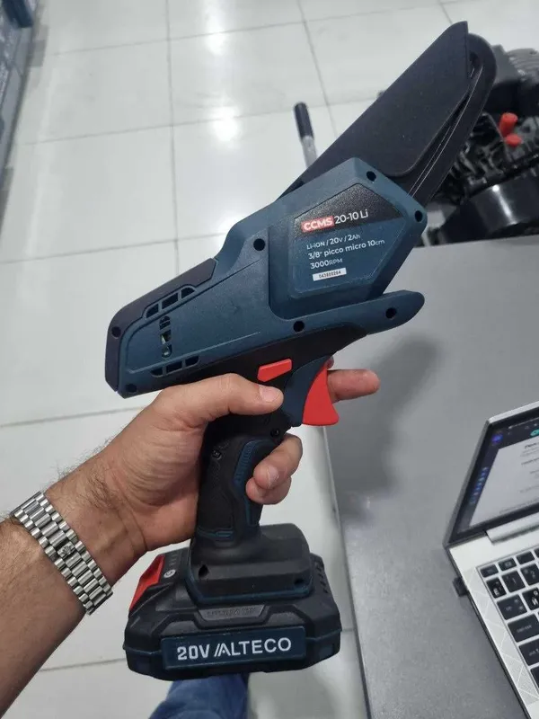 Аккумуляторная цепная мини-пила ALTECO CCMS 20-10 Li. Год гарантии — фото 2