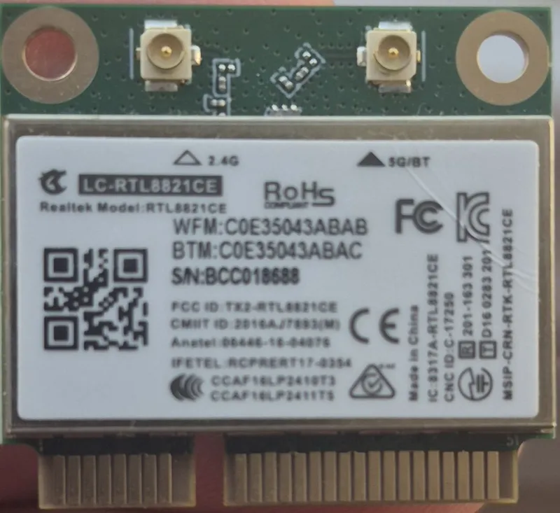 Realtek RTL8821CE.