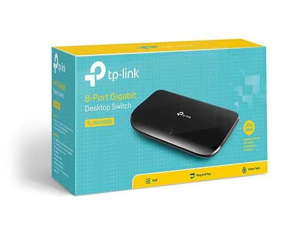 TP-Link TL-SG1008D Настольный коммутатор с 8 портами Gigabit