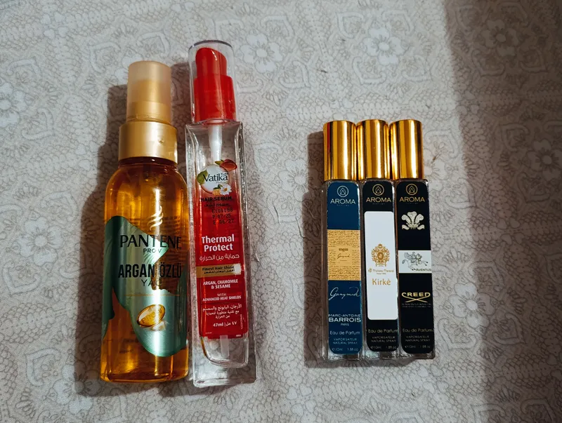 pantene и  vatika масло для волос, духи 3 шт