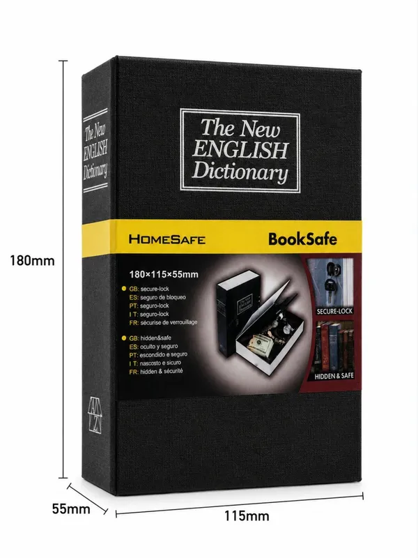 Сейф в виде книги, с ключом, тайный ящик 6