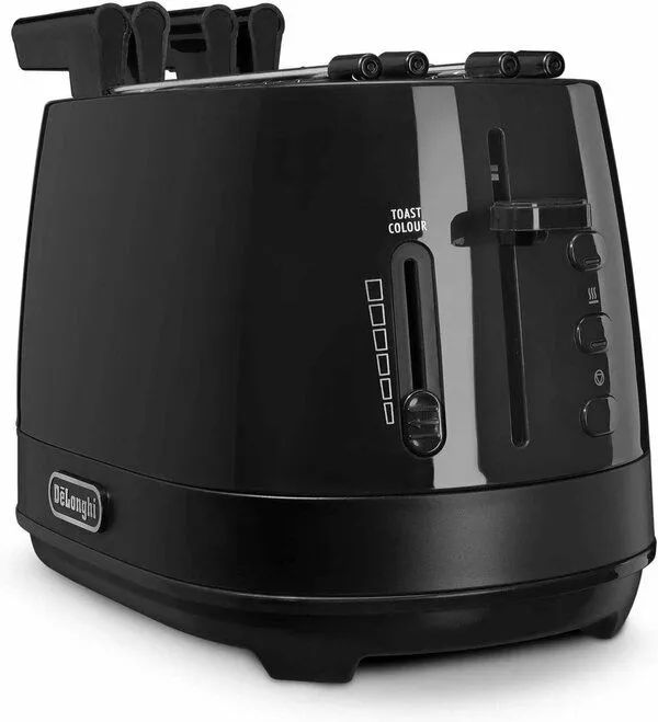 Тостер De'Longhi CTLAP2203 Италия, оригинал 550 Вт, чёрный, два широки 3