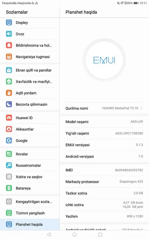 Huawei tab t3 sotiladi — фото 1
