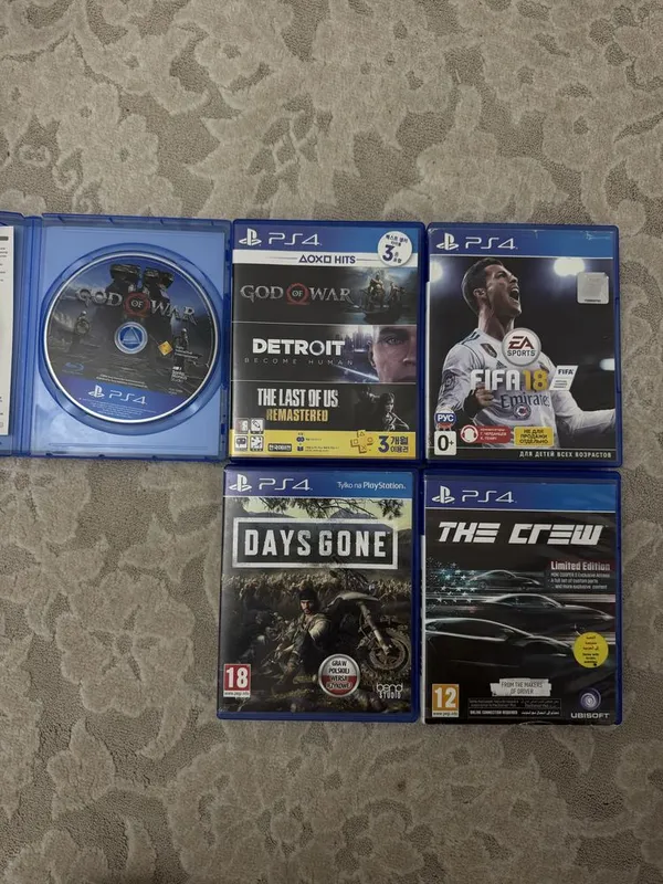 Fifa 18, God of war, Days gone, The crew, Detroit ps4 disk sotiladi Fifa 18, God of war, Days gone, The crew, Detroit ps4 disk sotiladi