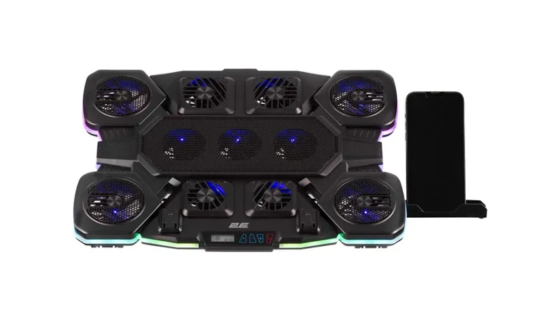 Охлаждающая подставка 2E Gaming CPG-011 для ноутбука до 17,3" (металл/пластик), черная — фото 3