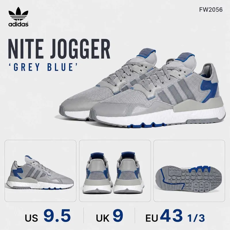 Adidas Nite Jogger Grey Blue (FW2056)