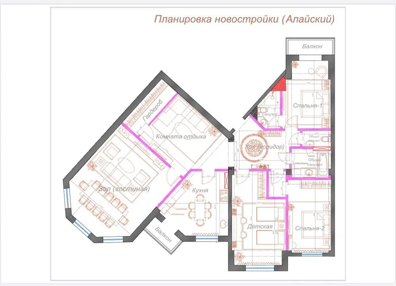 5 xonali kvartira, 170 m2, Yunusobod 2