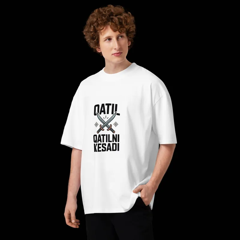 QATL QATLNI KESADI — Premium Oversized Futbolka — фото 3