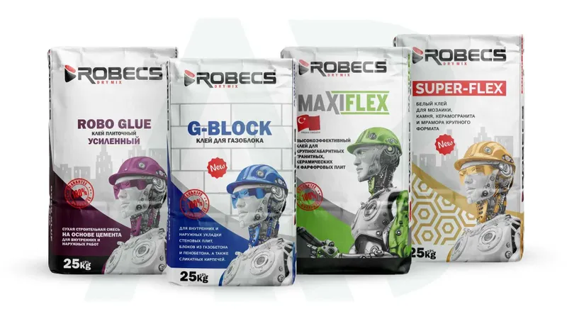 Robecs Drymix (25kg) Sement, shpaklevka, suvoq, sement ishlari uchun