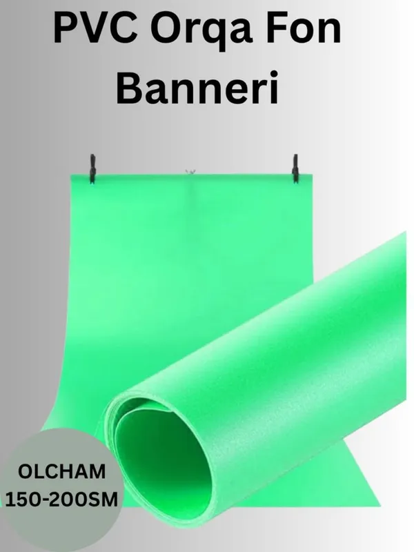 PVC fon 150×200 sm — oq / qora / yashil / kulrang (seriy) ranglarda — фото 1
