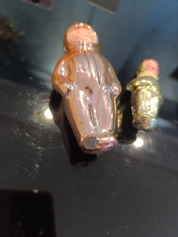 Старинные новогодние игрушки космонавты и клоун с дудочкой на прищепке — фото 3 Старинные новогодние игрушки космонавты и клоун с дудочкой на прищепке — фото 3