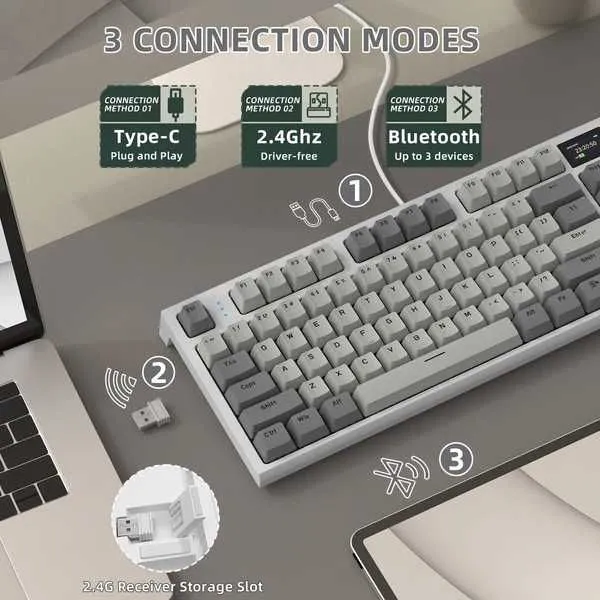 Беспроводная клавиатура и мышь KB+Mouse A4Tech FG2200/2300 AIR2 + — фото 2