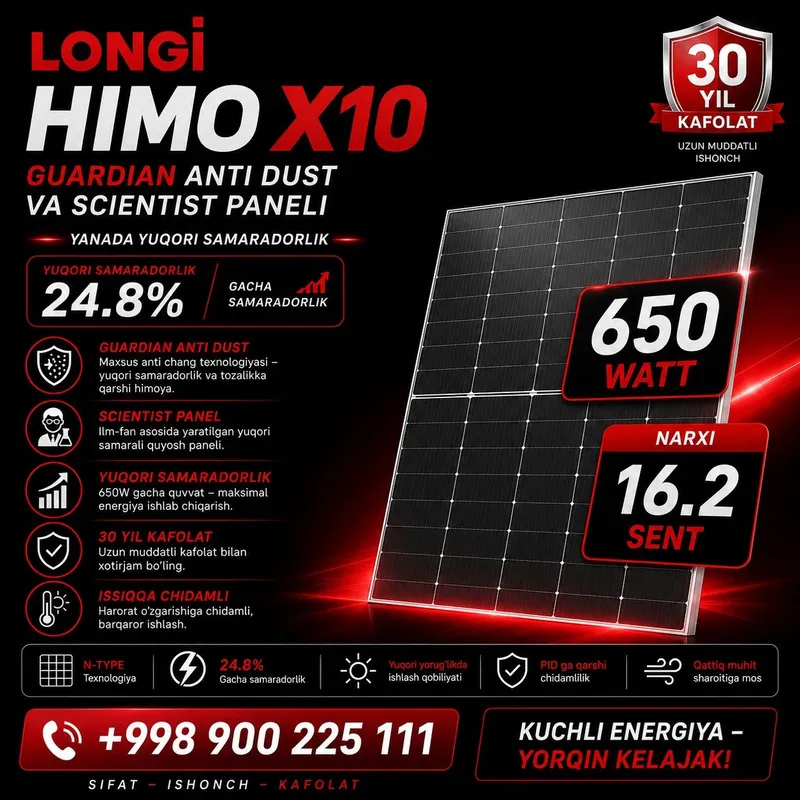 Longi Hi-Mo X10 (quyosh panel)