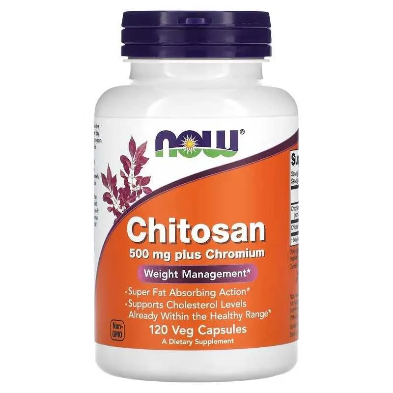 NOW Foods Chitosan хитозан с хромом читозан с хромом. chitosan читосан — фото 1