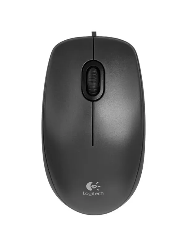 Мышь проводная Logitech M100, для правой/левой руки, 3 клавиши, черная — фото 3
