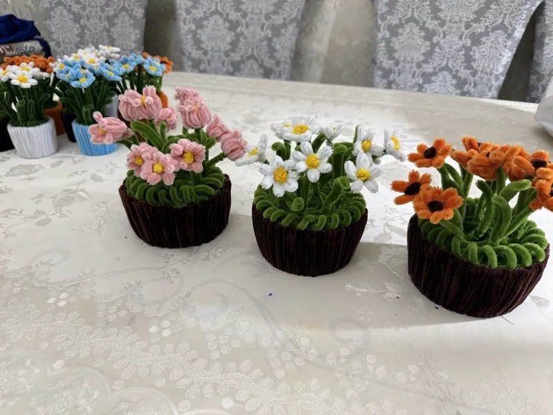 Цветки с упаковкой, ручная работа — фото 1