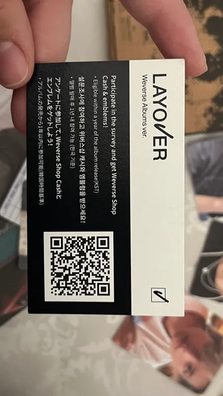 BTS V альбом Layover Weverse + фотокарты — фото 2