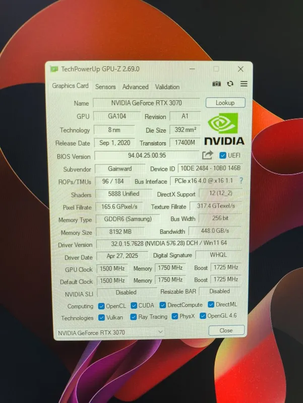 Gainward RTX3070 8Gb GDDR6 2 Gainward RTX3070 8Gb GDDR6 2