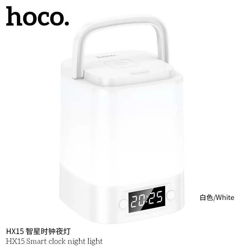 Hoco HX15 Smart Ночник с часами и регулировкой света — фото 4