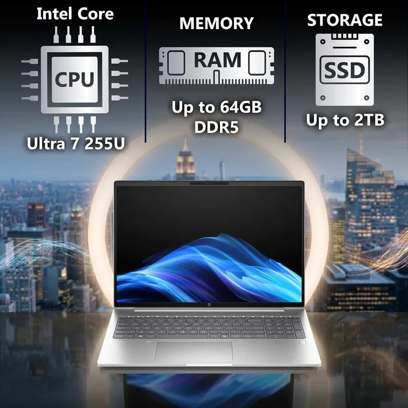 Бизнес Ноутбук HP ProBook 4 G1i 16" intel Core Ultra 7 255U 16Gb/512Gb 8 Бизнес Ноутбук HP ProBook 4 G1i 16" intel Core Ultra 7 255U 16Gb/512Gb 8