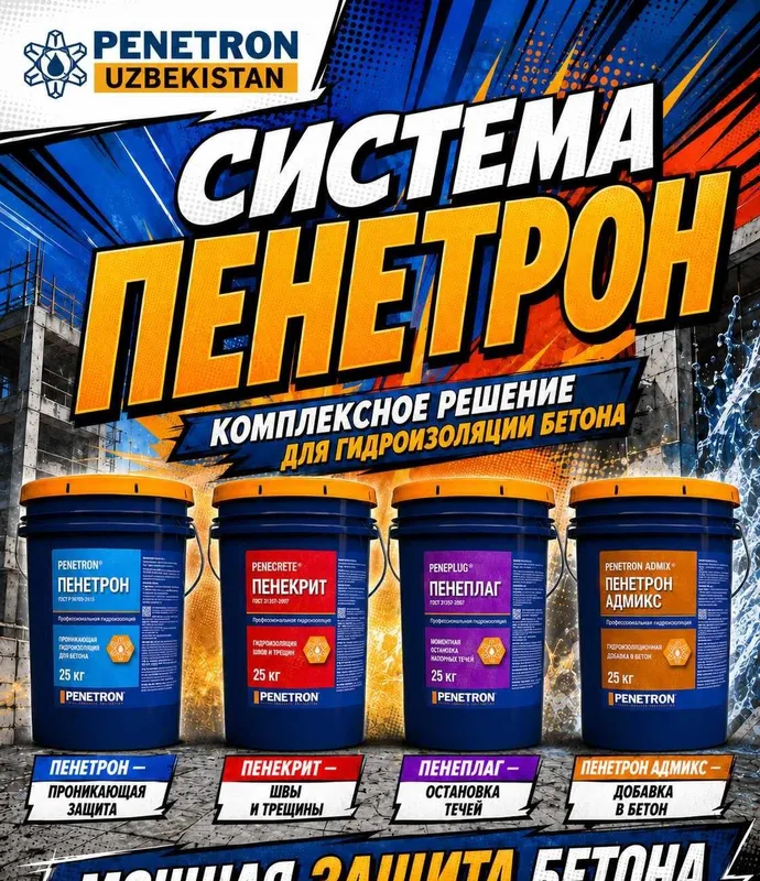 Пенетрон проникающая гидроизоляция официальный дилер в Узбекистане 1 Пенетрон проникающая гидроизоляция официальный дилер в Узбекистане 1