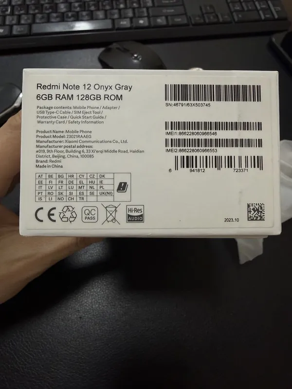 Redmi Note 12 RAM 6 GB , ROM 128 GB 5 Redmi Note 12 RAM 6 GB , ROM 128 GB 5