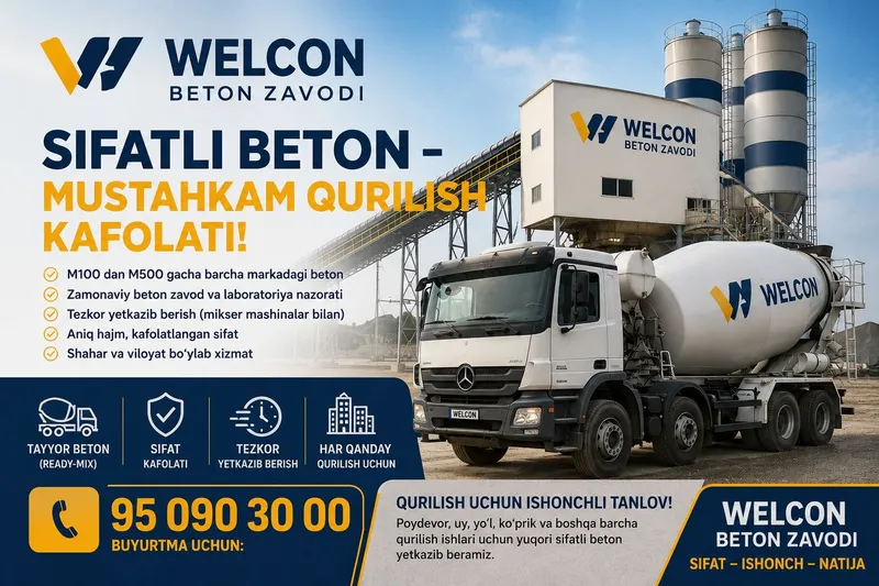 Tayyor beton yetkazib berish