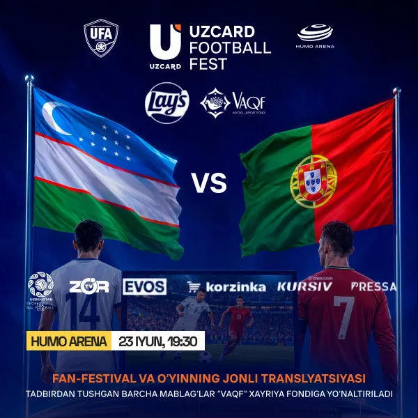 O’zbekiston-Portugaliya o’yinini Humo arena