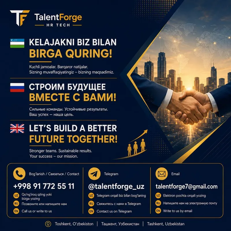 HR хизматлари | Рекрутинг | Ходим топиш | TalentForge HR Tech 2 HR хизматлари | Рекрутинг | Ходим топиш | TalentForge HR Tech 2