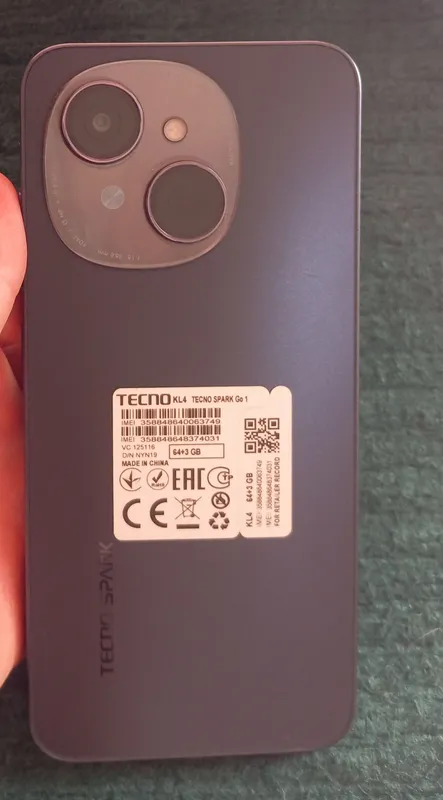 Tecno spark go1 KL4