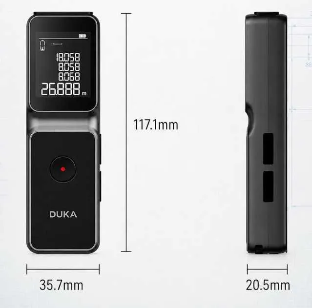 Лазерная рулетка дальномер Xiaomi Dula LSA 50м, доставка — фото 3