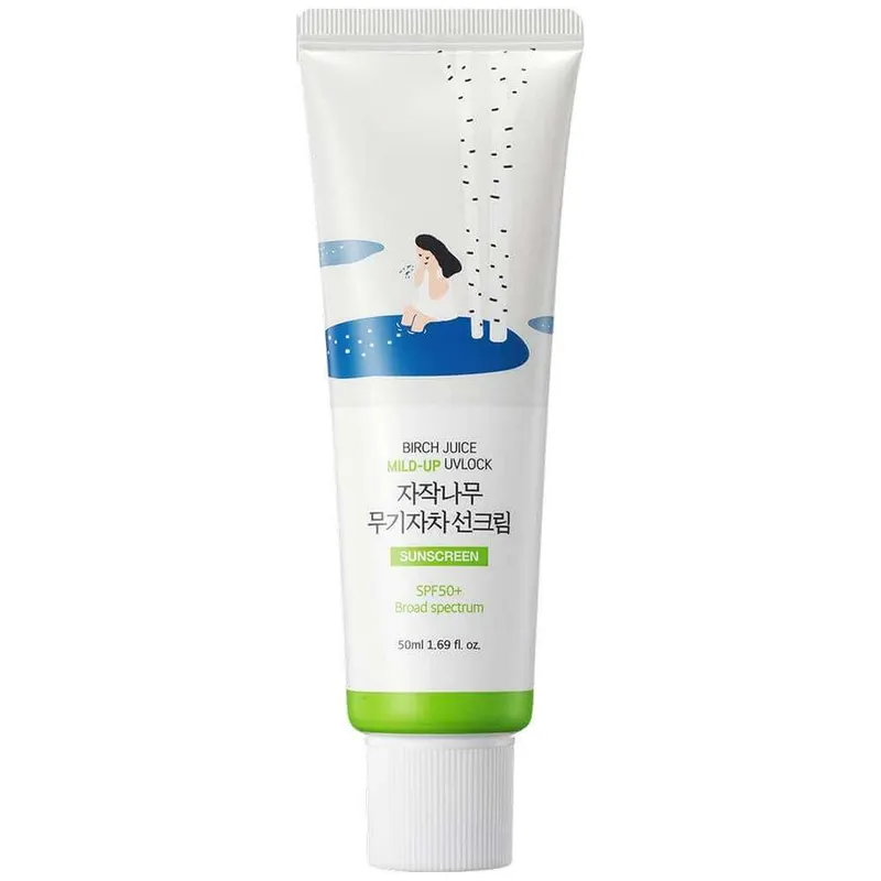Round Lab Birch Juice Moisturizing Mild-Up Sunscreen SPF 50+ quyoshdan himoya kremi 2 Round Lab Birch Juice Moisturizing Mild-Up Sunscreen SPF 50+ quyoshdan himoya kremi 2